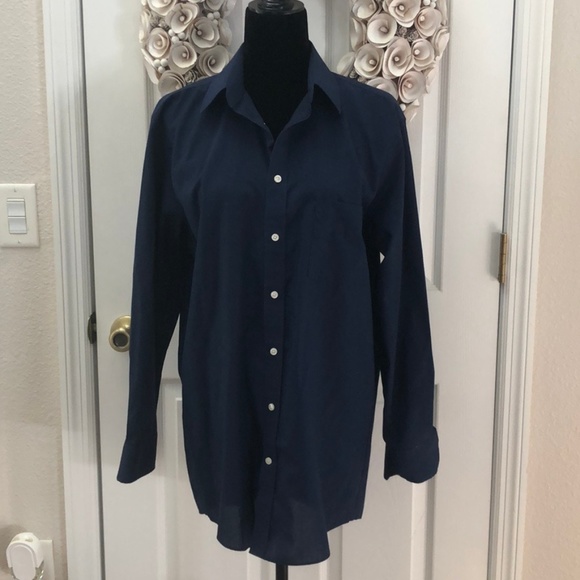 Stafford Other - DONATED Stafford navy blue mens fitted dress shirt